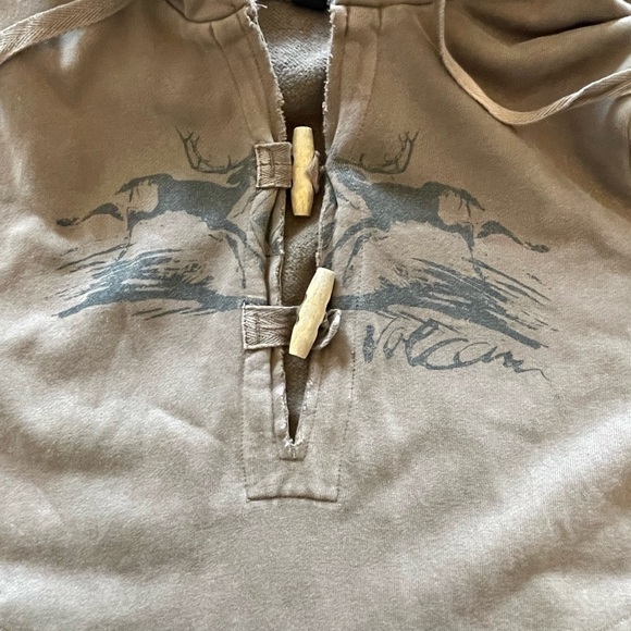 Vintage Volcom highland pullover faux fur hoodie - Picture 5 of 8